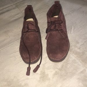 Chocolate suede desert boots